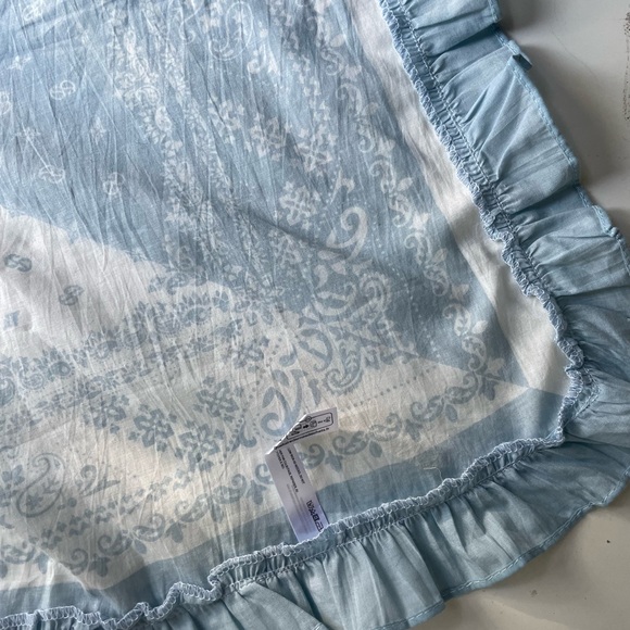 Urban Outfitters Blue Ruffle Bandana Scarf- Cottage Core bandana - Picture 3 of 4